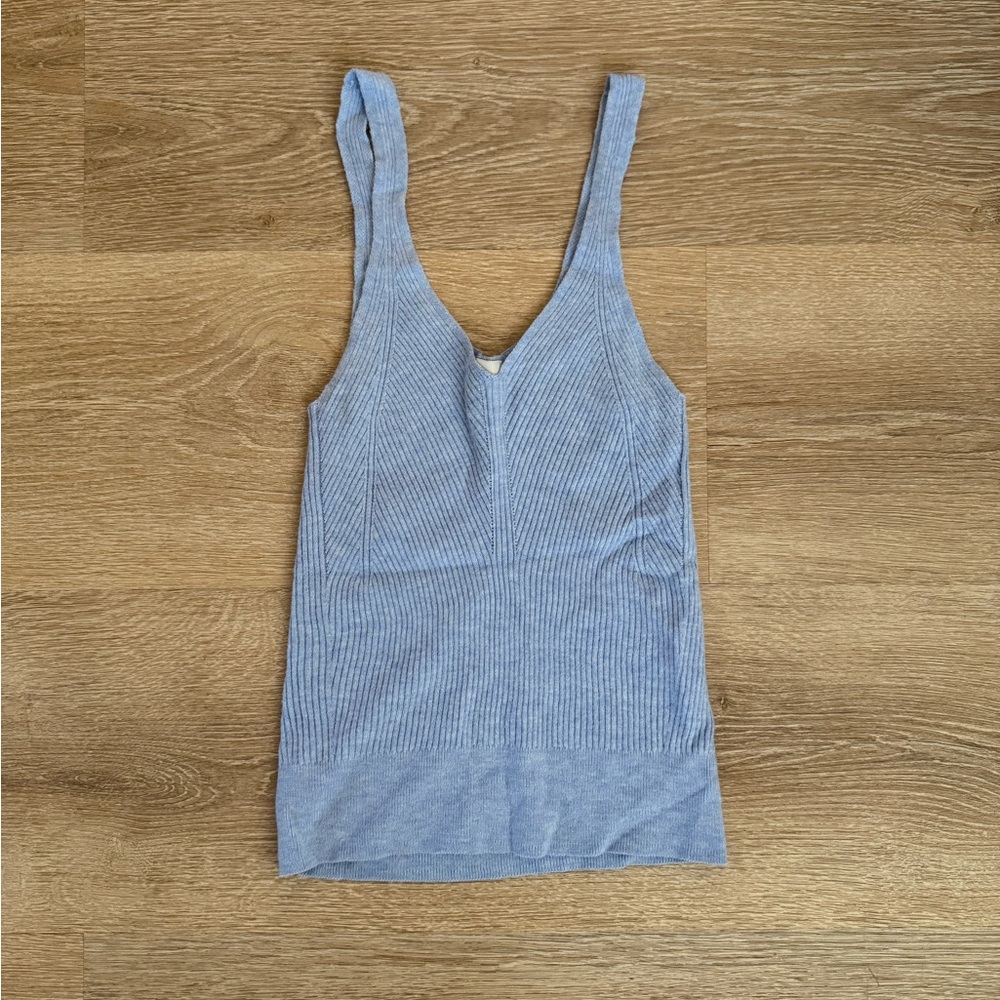 Light Blue Sweater Tank Top